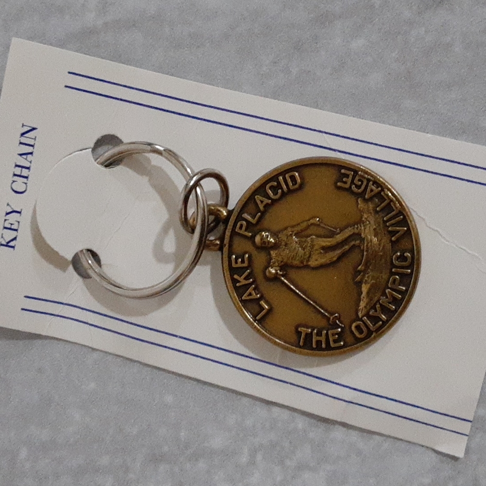 Vintage Lake Placid Olympics Keychain